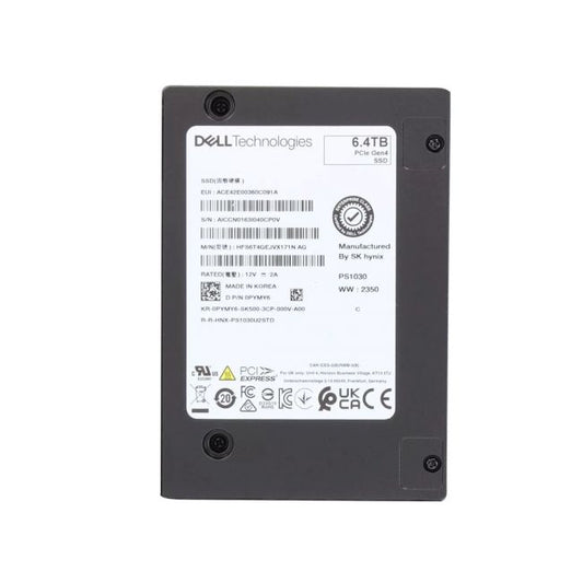 HFS6T4GEJVX171N Hynix 6.4TB PCIe Gen 4.0 x4 NVMe Mix Use TLC 2.5-inch Solid State Drive
SKU: HFS6T4GEJVX171N
Weight: 3.00 lbs
Condition:HFS6T4GEJVX171N Hynix 6.4TB PCIe Gen 4.0 x4 NVMe Mix Use TLC 2.5-inch Solid State Drive
SKU: HFS6T4GEJVX171N
Weight: 3.00 lbs
Condition: Refurbished
6.4TB capacity built for mixed-use workloads
PCIe Gen 4.0 x4 NVMe interface for ultra-fast data transfer
TLC NAND flash technology balancing performance and endurance
2.5-inch form factor designed for enterprise storage systems