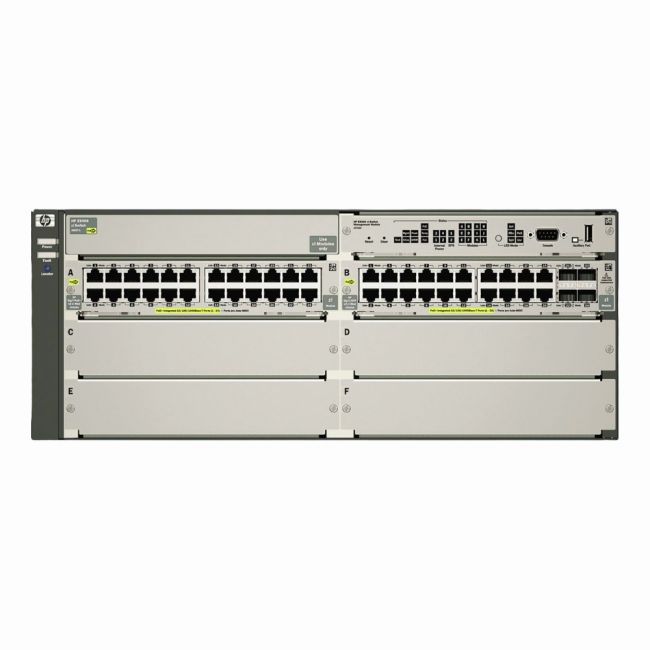 HPE J9533A#ABA E5406-44G-PoE+/2XG-SFP+ v2 zl Switch Chassis
SKU: J9533A#ABA
Weight: 5.00 lbs
Condition: Refurbished
HPE J9533A#ABA E5406-44G-PoE+/2XG-SFP+ v2 zl Switch Chassis