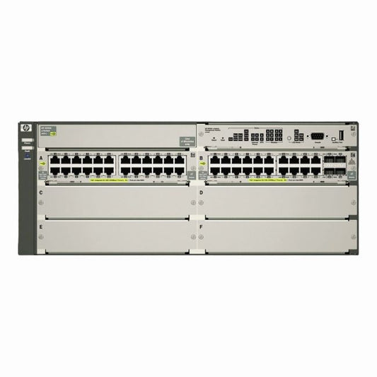 HPE J9533A#ABA E5406-44G-PoE+/2XG-SFP+ v2 zl Switch Chassis
SKU: J9533A#ABA
Weight: 5.00 lbs
Condition: Refurbished
HPE J9533A#ABA E5406-44G-PoE+/2XG-SFP+ v2 zl Switch Chassis