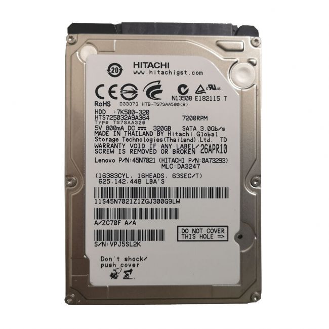 HTS725032A9A364 Hitachi TravelStar 7K500 320GB 7200RPM 16MB Cache SATA 3GB/s 7-Pin 2.5-inch Hard Drive
SKU: HTS725032A9A364
Weight: 3.00 lbs
Condition: Refurbished
✔ 320GB capacity with 7200 RPM speed for efficient performance
✔ 16MB cache and SATA 3Gb/s interface for reliable data transfers
✔ 2.5" form factor, designed for portable and compact devices