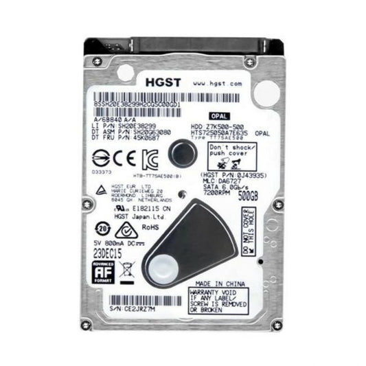 HTS725050A7E635 Hitachi Travelstar Z7K500 500GB 7200RPM SATA 6GB/s 32MB Cache 2.5-inch Hard Drive
SKU: HTS725050A7E635
Weight: 3.00 lbs
Condition: Refurbished
✔ 500GB capacity with 7200 RPM speed for fast performance
✔ 32MB cache and SATA 6Gb/s interface for efficient data transfers
✔ 2.5" form factor, perfect for laptops and portable storage solutions