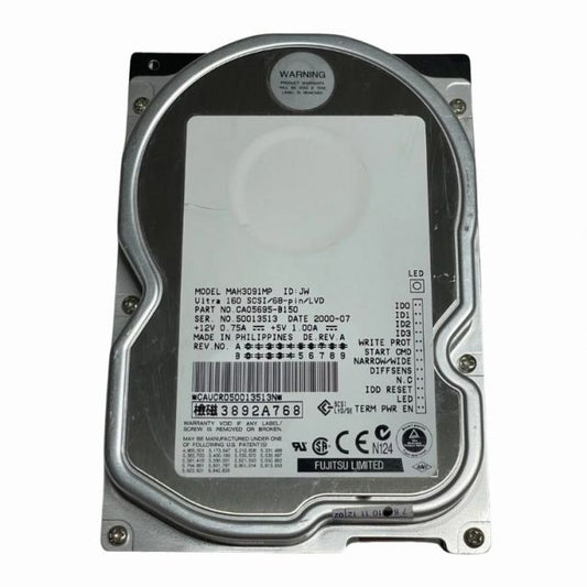 MAH3091MP Fujitsu 9GB 7.2K RPM SCSI 160MB/s 3.5-inch Hard Disk Drive
SKU: MAH3091MP
Weight: 3.00 lbs
Condition: Refurbished
9GB storage capacity for basic data needs in legacy systems
7,200 RPM speed for improved data access and responsiveness
SCSI interface with 160MB/s data transfer rate for faster performance
3.5-inch form factor fits into standard desktop or server bays