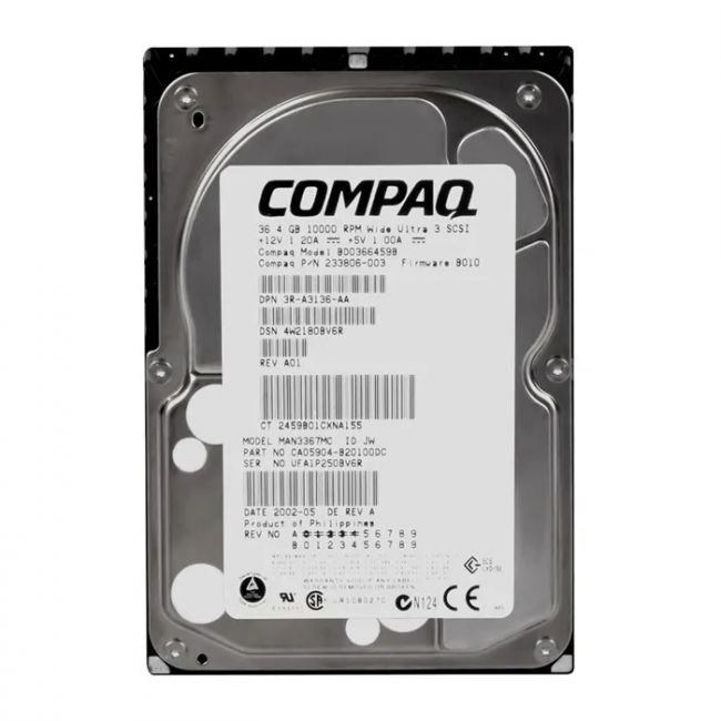 MAN3367MC Fujitsu 36GB 10K RPM Ultra-160 SCSI 8MB Cache 3.5-inch Hard Drive 