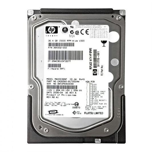 MAX3036NP Fujitsu 36GB 15K RPM Ultra-320 SCSI 8MB Cache 3.5-inch Hard Drive