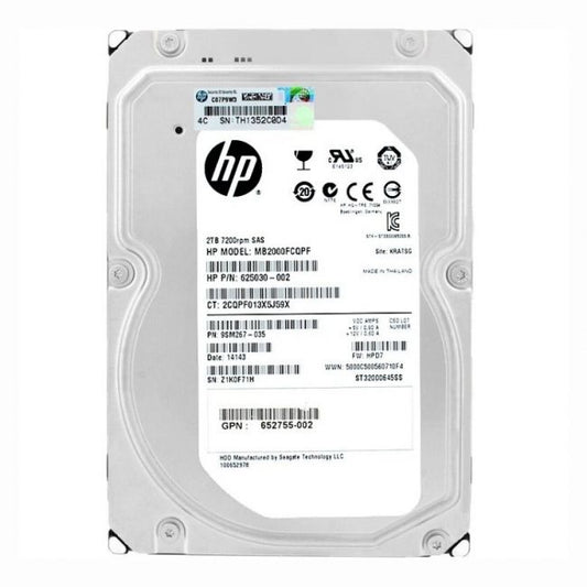 MB2000FCQPF HP 2TB 7.2K RPM 6Gb/s SAS Dual Port Midline Hot Swap 3.5-inch Internal Hard Disk Drive
SKU: MB2000FCQPF
Weight: 3.00 lbs
Condition: Refurbished
2TB 7.2K RPM SAS 6Gb/s 3.5-inch internal hard drive
Dual-port midline (MDL) design for enhanced reliability
Hot-pluggable Smart Carrier (SC) for easy maintenance
Compatible with HP Gen8 and Gen9 ProLiant servers