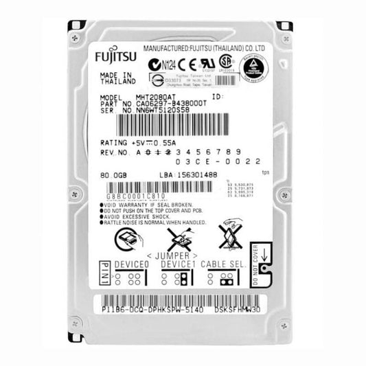 MHT2080AT Fujitsu Mobile 80GB 4.2K RPM ATA-100 8MB Cache 2.5-inch Internal Hard Drive
SKU: MHT2080AT
Weight: 3.00 lbs
Condition: Refurbished
80GB storage capacity designed for mobile applications
4,200 RPM spindle speed for energy-efficient operation
ATA-100 interface for reliable data transfer
2.5-inch form factor ideal for laptops and portable devices