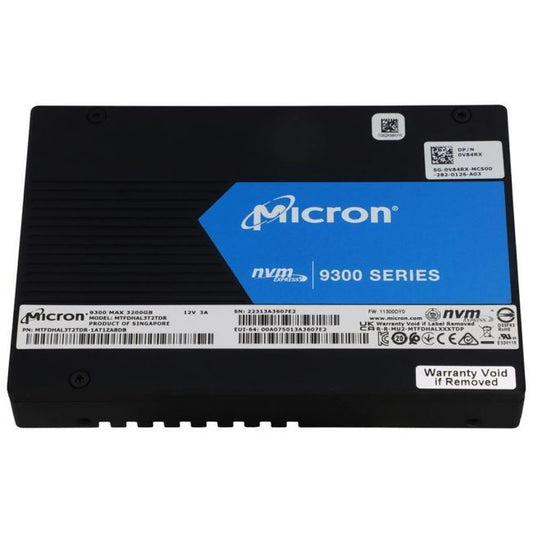 MTFDHAL3T2TDR-1AT1ZABDB Micron 9300 Max 3.2TB PCIe Gen 3.0 x4 NVMe U.2 Solid State Drive DELL OEM
SKU: MTFDHAL3T2TDR-1AT1ZABDB
Weight: 3.00 lbs
Condition: Refurbished
3.2TB capacity designed for data-intensive enterprise applications
PCIe Gen 3.0 x4 NVMe interface delivers ultra-fast performance
Built with high-endurance NAND for heavy mixed-use workloads
U.2 form factor offers compatibility with modern storage infrastructures