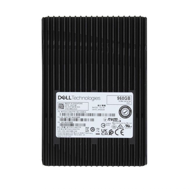 MTFDKCC960TFR-1BC1ZABDA Micron 7450 Pro 960GB PCIe Gen 4.0 x4 NVMe U.3 Solid State Drive DELL OEM
SKU: MTFDKCC960TFR-1BC1ZABDA
Weight: 3.00 lbs
Condition: Refurbished
960GB capacity tailored for enterprise-level storage demands
PCIe Gen 4.0 x4 NVMe interface for ultra-fast performance
U.3 form factor compatible with modern data center infrastructures
Dell OEM design ensures seamless integration with Dell systems