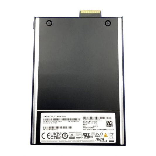 MZ-3LO1T90 Samsung PM1743 1.92TB PCIe Gen 5.0 x4 NVMe E3.S 2.5-inch Enterprise Solid State Drive
SKU: MZ-3LO1T90
Weight: 3.00 lbs
Condition: Refurbished
1.92TB NVMe SSD with PCIe Gen 5.0 x4 interface
E3.S 2.5-inch form factor for enterprise systems
Samsung PM1743 controller for high-performance storage
Designed for demanding enterprise workloads