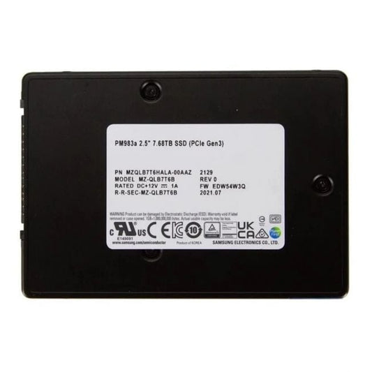 MZ-QLB7T6B Samsung PM983A 7.68TB PCIe Gen 3.0 x4 NVMe 2.5-inch Enterprise Solid State Drive
SKU: MZ-QLB7T6B
Weight: 3.00 lbs
Condition: Refurbished
7.68TB capacity for large-scale enterprise storage
PCIe Gen 3.0 x4 NVMe interface delivering high-speed data transfer
Enterprise-grade solid state drive designed for reliability and endurance
2.5-inch form factor compatible with various server and storage systems