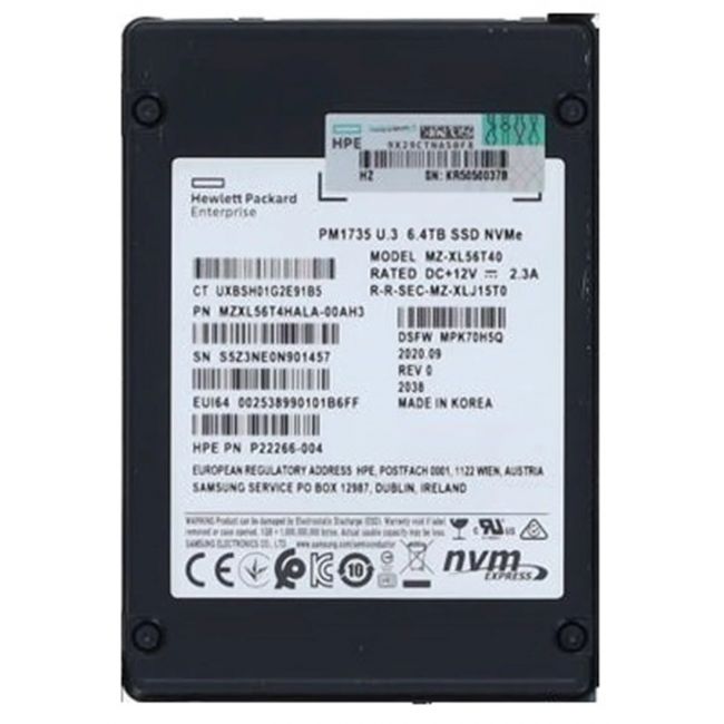 MZ-XL56T40 Samsung 6.4TB PCIe Gen 4.0 x4 NVMe MU SFF U.3 Solid State Drive
SKU: MZ-XL56T40
Weight: 3.00 lbs
Condition: Refurbished
6.4TB capacity offering massive high-speed storage
PCIe Gen 4.0 x4 NVMe interface for ultra-fast data transfer
Multi-User (MU) technology for optimized concurrent workloads
Small Form Factor (SFF) U.3 design for flexible enterprise deployment