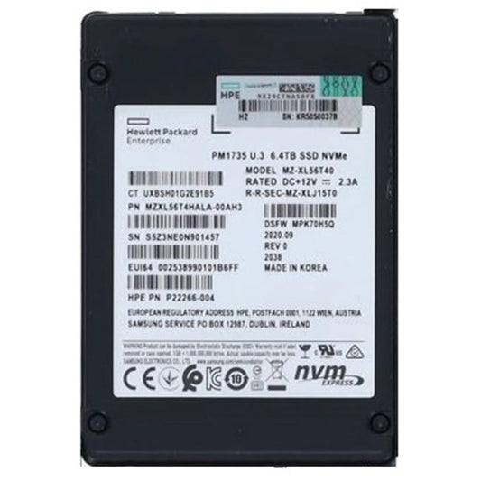 MZ-XL56T40 Samsung 6.4TB PCIe Gen 4.0 x4 NVMe MU SFF U.3 Solid State Drive
SKU: MZ-XL56T40
Weight: 3.00 lbs
Condition: Refurbished
6.4TB capacity offering massive high-speed storage
PCIe Gen 4.0 x4 NVMe interface for ultra-fast data transfer
Multi-User (MU) technology for optimized concurrent workloads
Small Form Factor (SFF) U.3 design for flexible enterprise deployment