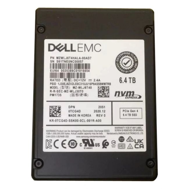 MZWLJ6T4HALA-00AD7 Samsung PM1735 6.4TB PCIe 4.0 x8 NVMe 2.5-inch Internal Solid State Drive
SKU: MZWLJ6T4HALA-00AD7
Weight: 3.00 lbs
Condition: Refurbished
6.4TB capacity designed for enterprise-class high-performance storage
PCIe 4.0 x8 NVMe interface delivers extreme data transfer speeds
Built with Samsungs advanced V-NAND for superior endurance and reliability
2.5-inch U.2 form factor ideal for high-density server deployment