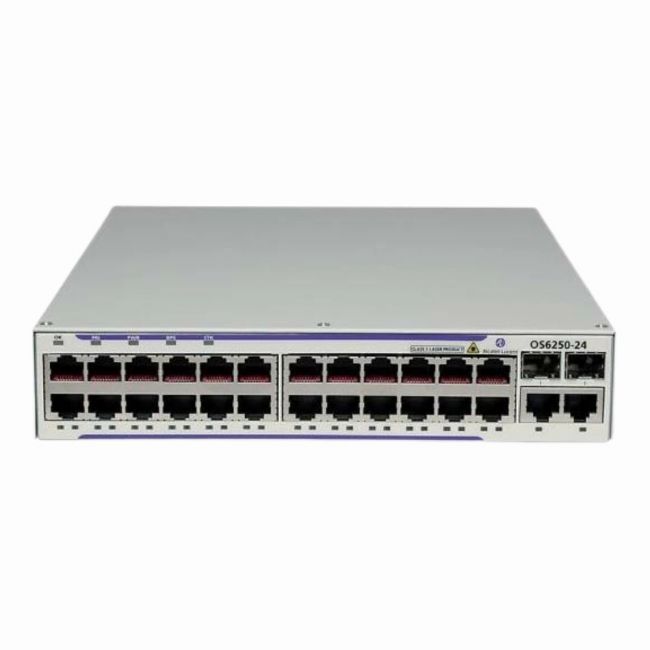OS6250-24M Alcatel-Lucent OmniSwitch 6250 Series 24 x RJ-45 Ports 10/100Base-T + 2 x Combo RJ-45/SFP Ports + 2 x Stacking Ports Layer 3 Managed 1U Rack-mountable Fast Ethernet Network Switch Chassis
SKU: OS6250-24M
Weight: 4.00 lbs
Condition: Refurbished