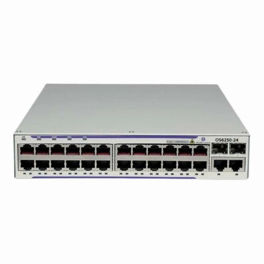 OS6250-24M Alcatel-Lucent OmniSwitch 6250 Series 24 x RJ-45 Ports 10/100Base-T + 2 x Combo RJ-45/SFP Ports + 2 x Stacking Ports Layer 3 Managed 1U Rack-mountable Fast Ethernet Network Switch Chassis
SKU: OS6250-24M
Weight: 4.00 lbs
Condition: Refurbished