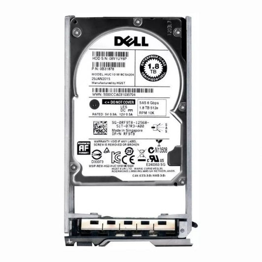 RF9T8 Dell 1.8TB 10K RPM 12Gb/s SAS 512e 2.5-inch Hot Swap Internal Hard Disk Drive with Tray
SKU: RF9T8
Weight: 3.00 lbs
Condition: Refurbished
1.8TB 10K RPM SAS 12Gbps 2.5-inch internal hard drive
512e sector format for compatibility with modern systems
Hot-swap capability for seamless integration and maintenance