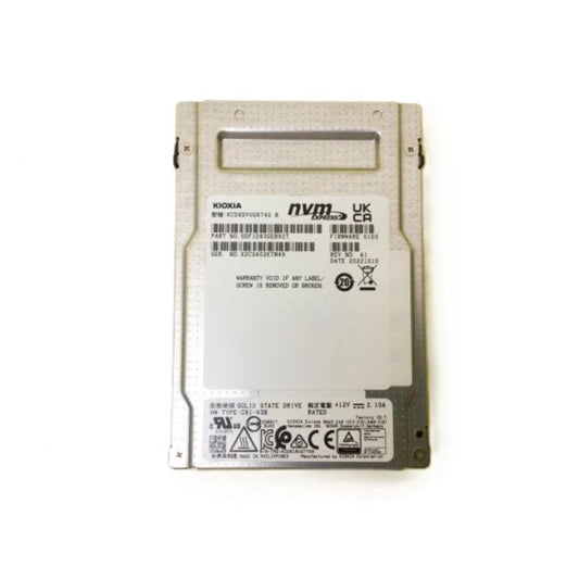 SDF1D83GEB92T Kioxia CD8-V 6.4TB PCIe Gen 4.0 x4 NVMe Mixed Use 2.5-inch Solid State Drive
SKU: SDF1D83GEB92T
Weight: 3.00 lbs
Condition: Refurbished
6.4TB capacity designed for mixed-use workloads
PCIe Gen 4.0 x4 NVMe interface for ultra-fast data transfer
Optimized NAND flash for balanced performance and endurance
2.5-inch form factor suitable for enterprise storage systems