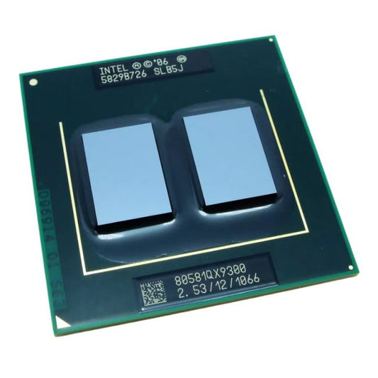 SLB5J Intel 2.53Ghz 1066Mhz 12MB PGA478 Intel Core 2 Extreme QX9300 Quad Core CPU Processor
SKU: SLB5J
Weight: 5.00 lbs
Condition: Refurbished
2.53 GHz base clock speed for efficient processing power
12MB L2 cache for enhanced data access and responsiveness
Socket P (PGA478) compatibility for mobile workstations
45W TDP for optimized thermal efficiency