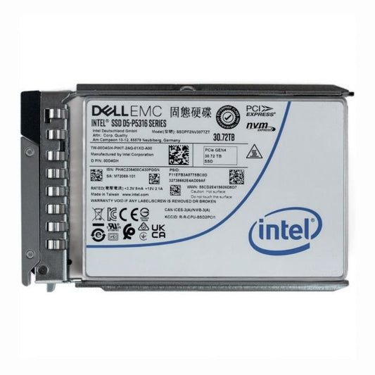 SSD2NV307TZT SOLIDIGM D5-P5316 30.72TB PCIe NVMe 2.5-inch Solid State Drive
SKU: SSDPF2NV307TZT
Weight: 3.00 lbs
Condition: Refurbished
30.72TB capacity delivering massive high-speed storage
PCIe NVMe interface for ultra-fast data transfer rates
2.5-inch form factor suitable for enterprise storage systems
Built for high endurance and reliable performance in data centers