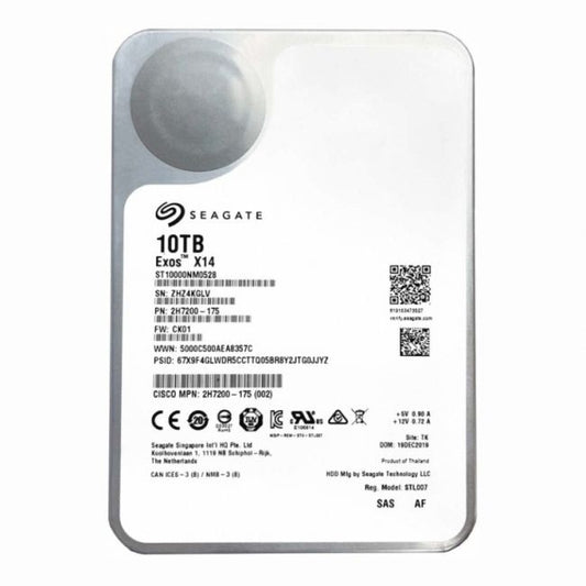 ST10000NM0528 Seagate Exos X14 10TB 7.2K RPM 12Gb/s SAS 512e 256MB Cache 3.5-Inch Hard Disk Drive