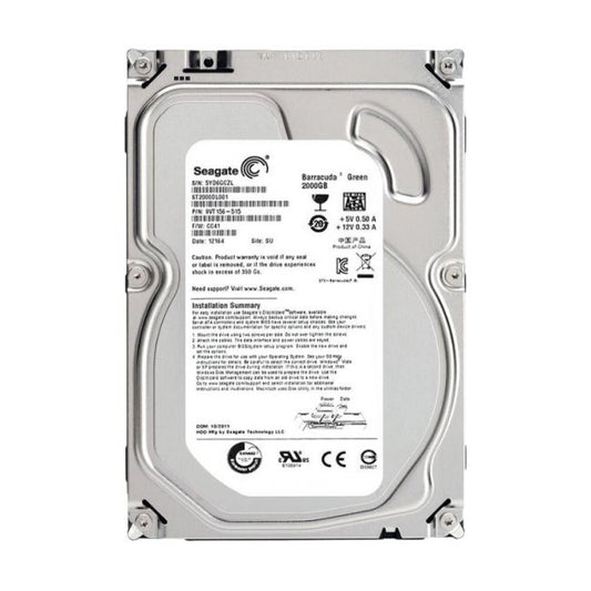 ST2000DL001 Seagate Barracuda LP 2TB 5.9K RPM SATA 3GB/s 32MB Cache 3.5" Hard Drive
SKU: ST2000DL001
Weight: 3.00 lbs
Condition: Refurbished
✔ 2TB capacity with 5900 RPM speed for efficient performance
✔ 32MB cache and SATA 3.0Gb/s interface for reliable data transfer
✔ 3.5" form factor, optimized for low power consumption and quiet operation