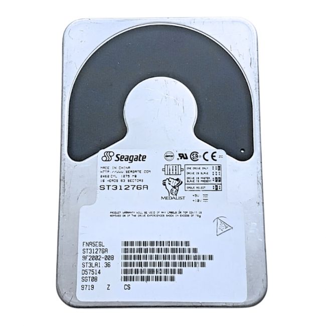 ST31276A Seagate Medalist 1276 1.28GB 4.5K RPM ATA/IDE 64KB Cache 3.5-Inch Hard Drive
SKU: ST31276A
Weight: 1.90 lbs
Condition: Refurbished
✔ 1.28GB storage capacity for light data storage needs
✔ ATA/IDE interface for compatibility with legacy systems
✔ 4,500 RPM spindle speed for efficient data retrieval
✔ 64KB cache for faster read/write performance