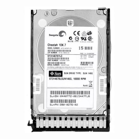ST314670LSUN146G Sun 146GB 10K RPM Ultra-320 SCSI 80-Pin 8MB Cache 3.5-inch Internal Hard Drive with Bracket
SKU: ST314670LSUN146G
Weight: 3.00 lbs
Condition: Refurbished
146GB capacity with 10,000 RPM spindle speed
Ultra-320 SCSI interface with 80-pin LVD connector
8MB cache for efficient data access
Hot-pluggable design for seamless server maintenance