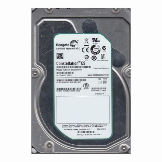 ST3200044SS Seagate Constellation ES 2TB 7.2K RPM 6Gb/s SAS 512n 16MB Cache 3.5-Inch Hard Disk Drive