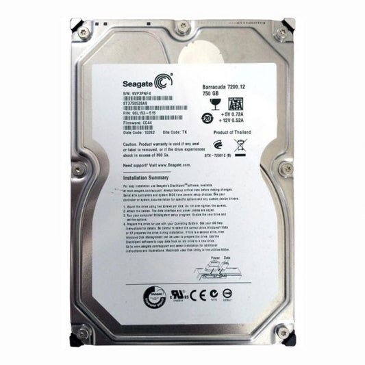 ST3750528AS Seagate Barracuda 7200.12 750GB 7.2K RPM 3Gb/s SATA 512n 32MB Cache 3.5-Inch Hard Disk Drive
SKU: ST3750528AS
Weight: 3.00 lbs
Condition: Refurbished
750GB storage capacity for general-purpose computing
7,200 RPM speed for fast data access
3Gb/s SATA interface with 32MB cache for efficient performance
3.5-inch form factor compatible with most desktop systems