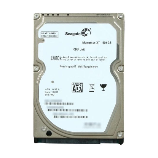ST95005620AS Seagate Momentus XT 500GB 7.2K RPM SATA 3GB/s 32MB Cache 8GB SLC NAND SSD 2.5-inch Hybrid Hard Drive
SKU: ST95005620AS
Weight: 0.24 lbs
Condition: Refurbished
✔ 500GB capacity with hybrid technology combining HDD and SSD
✔ 7200 RPM speed and 32MB cache for fast performance
✔ 8GB SLC NAND SSD for improved boot times and application loading