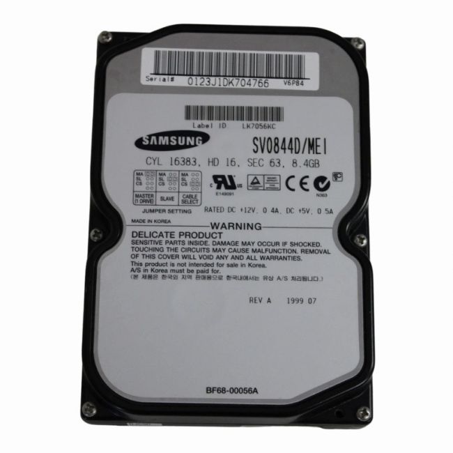 SV0844D/ME Samsung Spinpoint 8.4GB 5.4K RPM IDE Ultra ATA/66 (ATA-5) 512KB Cache 3.5-inch Hard Drive
SKU: SV0844D/ME
Weight: 3.00 lbs
Condition: Refurbished
8.4GB storage capacity ideal for vintage and legacy systems
5,400 RPM spindle speed for basic computing tasks
Ultra ATA/66 (ATA-5) interface for compatibility with older devices
3.5-inch form factor with 512KB cache for standard desktop use