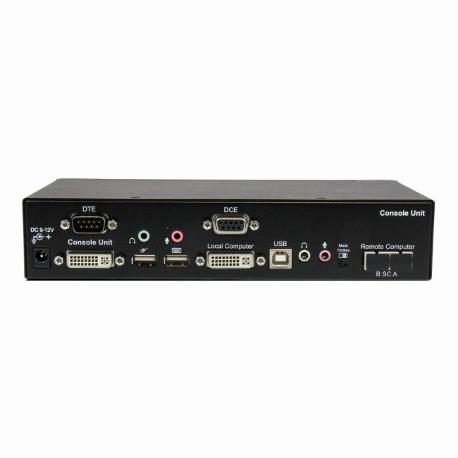 SV565FXDUSA StarTech USB DVI KVM Extender Over Fiber 2km Serial/Audio 2 Computer(s) 2 User(s) 2 x DVI-I Video 2 x Type B USB Rack-mountable