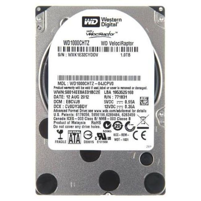 WD1000CHTZ-04JCPV0 Western Digital VelociRaptor 1TB 10000RPM SATA 6GB/s 64MB Cache 2.5-inch Hard Drive
SKU: WD1000CHTZ-04JCPV0
Weight: 3.00 lbs
Condition: Refurbished