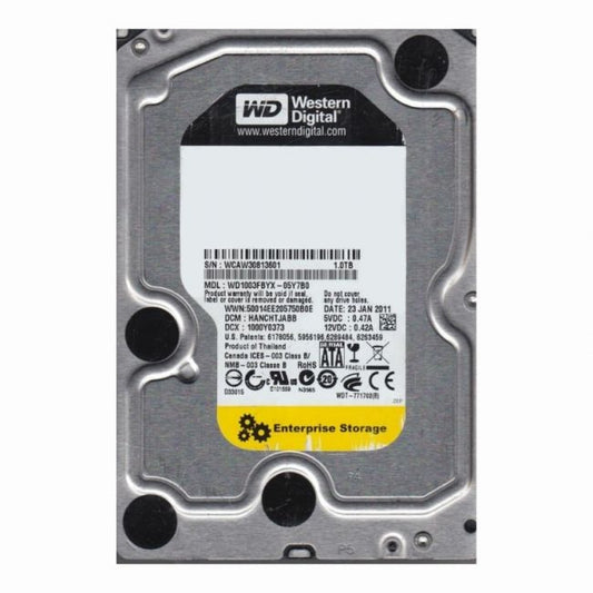 WD1003FBYX-05Y7B0 Western Digital RE4 1TB 7.2K RPM 3Gb/s SATA 64MB Cache 3.5-Inch Hard Disk Drive
SKU: WD1003FBYX-05Y7B0
Weight: 3.00 lbs
Condition: Refurbished
1TB storage capacity designed for high-demand environments
7,200 RPM spindle speed for fast data retrieval
64MB cache for optimized data transfer and performance
3.5-inch form factor with SATA 3Gb/s interface for reliable connectivity