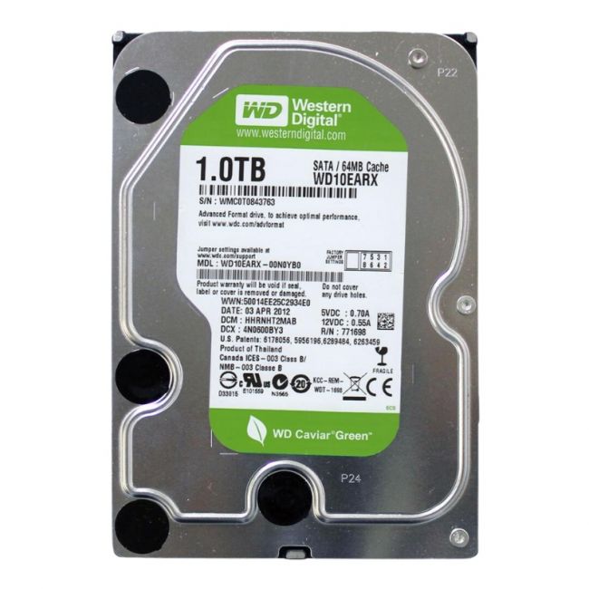 WD10EARX Western Digital Caviar Green 1TB 5400RPM SATA 6GB/s 7-Pin 64MB Cache 3.5-inch Hard Disk
SKU: WD10EARX
Weight: 3.00 lbs
Condition: Refurbished
✔ 1TB capacity with 5400 RPM for energy-efficient storage
✔ SATA 6Gb/s interface with 64MB cache for smooth data handling
✔ 3.5" form factor, designed for eco-friendly and quiet performance