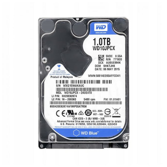 WD10JPCX-24UE4T0 Western Digital Blue 1TB 5.4K RPM 6Gb/s SATA 8MB Cache 2.5-Inch Hard Drive
SKU: WD10JPCX-24UE4T0
Weight: 3.00 lbs
Condition: Refurbished
✔ 1TB capacity with a spindle speed of 5,400 RPM for reliable storage
✔ SATA 6 Gb/s interface for efficient data transfer rates
✔ Compact 2.5-inch form factor ideal for laptops and small form factor PCs