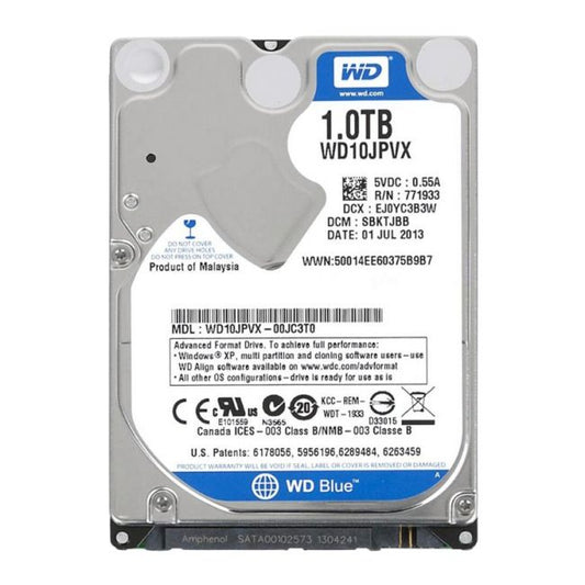 WD10JPVX-60JC3T0 Western Digital Blue 1TB 5.4K RPM SATA 6GB/s 8MB Cache 2.5-inch Hard Drive
SKU: WD10JPVX-60JC3T0
Weight: 3.00 lbs
Condition: Refurbished
✔ 1TB capacity for everyday storage needs
✔ 5,400 RPM speed and SATA 6Gb/s interface for reliable performance
✔ Compact 2.5-inch size, perfect for laptops and portable storage
