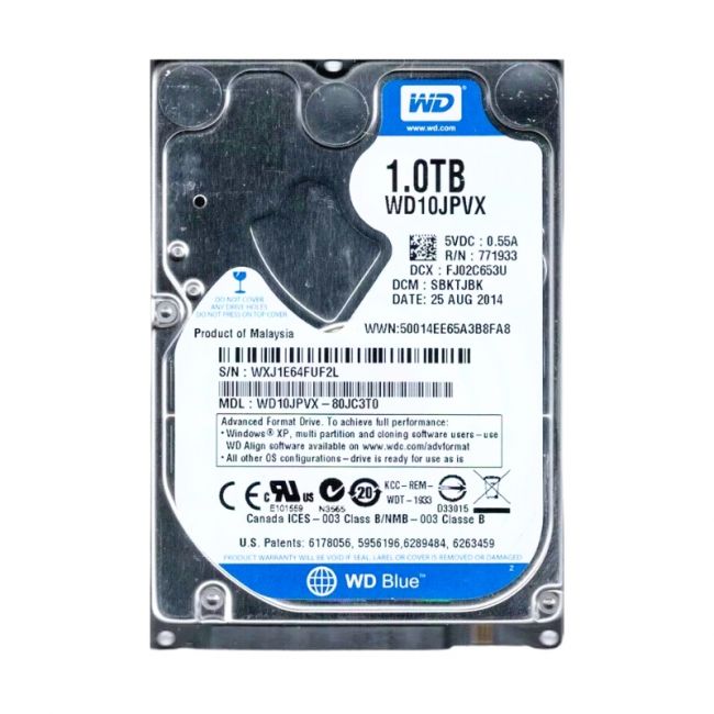 WD10JPVX-80JC3T0 Western Digital Blue 1TB 5.4K RPM SATA 6GB/s 8MB Cache 2.5 Inch Hard Drive
SKU: WD10JPVX-80JC3T0
Weight: 3.00 lbs
Condition: Refurbished
✔ 1TB storage capacity with 5400 RPM for dependable everyday performance
✔ SATA 6Gb/s interface and 8MB cache for smooth data handling
✔ Compact 2.5-inch form factor, perfect for laptops and compact systems