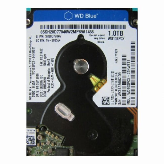 WD10SPCX-24HWST1 Western Digital Scorpio Blue 1TB 5.4K RPM 6Gb/s SATA 16MB Cache 2.5-Inch Hard Disk Drive