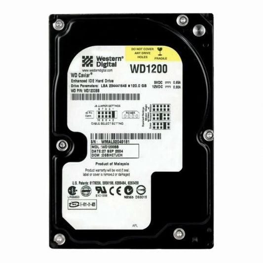 WD1200BB Western Digital Caviar 120GB 7.2K RPM EIDE 512n 2MB Cache 3.5-Inch Hard Disk Drive
SKU: WD1200BB
Weight: 3.00 lbs
Condition: Refurbished
120GB storage capacity for everyday desktop use
7,200 RPM rotational speed for quick data access
EIDE 512n interface for compatibility with older systems
2MB cache for improved performance and faster data retrieval
