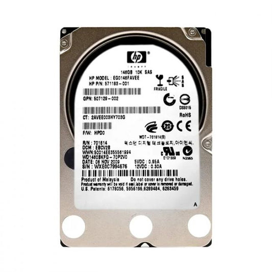 WD1460BKFG-70P2V0 WD 147GB 6Gb/s SAS 10000 2.5" 16MB Hard Drive