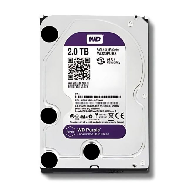 WD20PURX-64PFUY0 Western Digital Purple Surveillance 2TB 5400RPM SATA 6Gbps 64MB Cache 3.5-Inch Hard Drive
SKU: WD20PURX-64PFUY0
Weight: 3.00 lbs
Condition: Refurbished
✔ 2TB capacity optimized for surveillance systems
✔ 5400 RPM and SATA 6Gbps interface for 24/7 performance
✔ AllFrame technology reduces frame loss and improves video quality