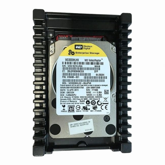 WD3000HLHX Western Digital VelociRaptor 300GB 10K RPM 6Gb/s SATA 512n 32MB Cache 3.5-Inch Hard Disk Drive
