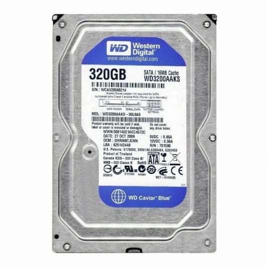 WD3200AAKS-00L9A0 Western Digital Caviar Blue 320GB 7.2K RPM 3Gb/s SATA 512n 16MB Cache 3.5-Inch Hard Disk Drive
SKU: WD3200AAKS-00L9A0
Weight: 3.00 lbs
Condition: Refurbished
320GB storage capacity designed for everyday desktop computing
7,200 RPM rotational speed ensures fast data access
SATA 3Gb/s interface with 512n sector format for legacy system compatibility
3.5-inch form factor with 16MB cache for smooth performance