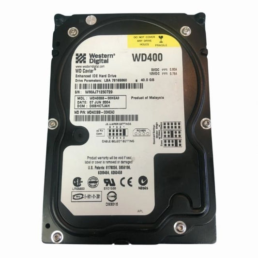 WD400BB-00JHC0 Western Digital Caviar 40GB 7.2K RPM ATA/100 2MB Cache 3.5-Inch Hard Disk Drive
SKU: WD400BB-00JHC0
Weight: 3.00 lbs
Condition: Refurbished
40GB storage capacity for basic desktop applications
7,200 RPM spindle speed for improved data retrieval
ATA/100 interface for legacy system compatibility
3.5-inch form factor with 2MB cache for enhanced performance
