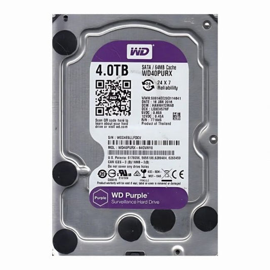 WD40PURX-64GVNY0 Western Digital Purple 4TB 5.4K RPM 6Gb/s SATA 64MB Cache 3.5-Inch Surveillance Hard Drive
SKU: WD40PURX-64GVNY0
Weight: 3.00 lbs
Condition: Refurbished
4TB storage capacity designed for surveillance systems
5,400 RPM spindle speed optimized for 24/7 video recording
6Gb/s SATA interface with 64MB cache for improved data transfer
3.5-inch form factor for easy integration into standard surveillance