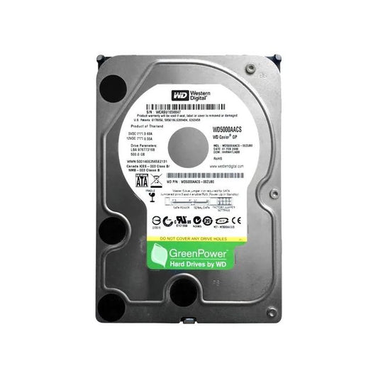 WD5000AACS Western Digital 500GB SATA 3Gb/s LFF 3.5-inch Hard Drive