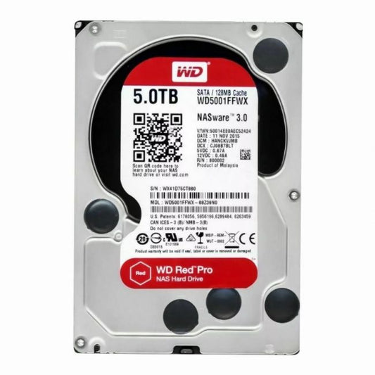 WD5001FFWX-68Z39N0 Western Digital Red Pro 5TB 7.2K RPM 6Gb/s SATA 512e 128MB Cache 3.5-Inch Hard Disk Drive
SKU: WD5001FFWX-68Z39N0
Weight: 3.00 lbs
Condition: Refurbished
5TB storage capacity designed for high-performance NAS environments
7,200 RPM speed with 128MB cache for optimized data transfer
6Gb/s SATA interface with 512e technology for enhanced compatibility
3.5-inch form factor suitable for most NAS and RAID applications