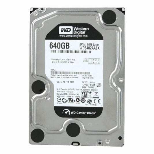 WD6402AAEX Western Digital Caviar Black 640GB 7.2K RPM 6Gb/s SATA 64MB Cache 3.5-Inch Hard Disk Drive
SKU: WD6402AAEX
Weight: 3.00 lbs
Condition: Refurbished
640GB storage capacity for high-performance desktop setups
7,200 RPM rotational speed ensures quick data access
6Gb/s SATA interface for fast data transfer
64MB cache for improved read/write speeds and efficiency