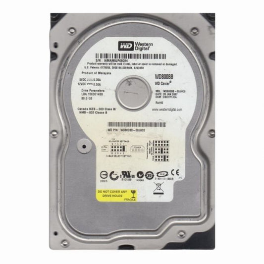 WD800BB-63JKC0 Western Digital Caviar 80GB 7.2K RPM IDE 2MB Cache 3.5-Inch Hard Disk Drive
SKU: WD800BB-63JKC0
Weight: 3.00 lbs
Condition: Refurbished
80GB storage capacity for basic desktop storage needs
7,200 RPM spindle speed for improved data retrieval
IDE interface with 2MB cache for efficient performance
3.5-inch form factor suitable for desktop systems